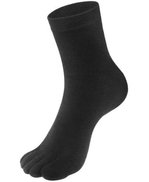 Toe Socks for Men: Five Finger Cotton Athletic Crew Socks