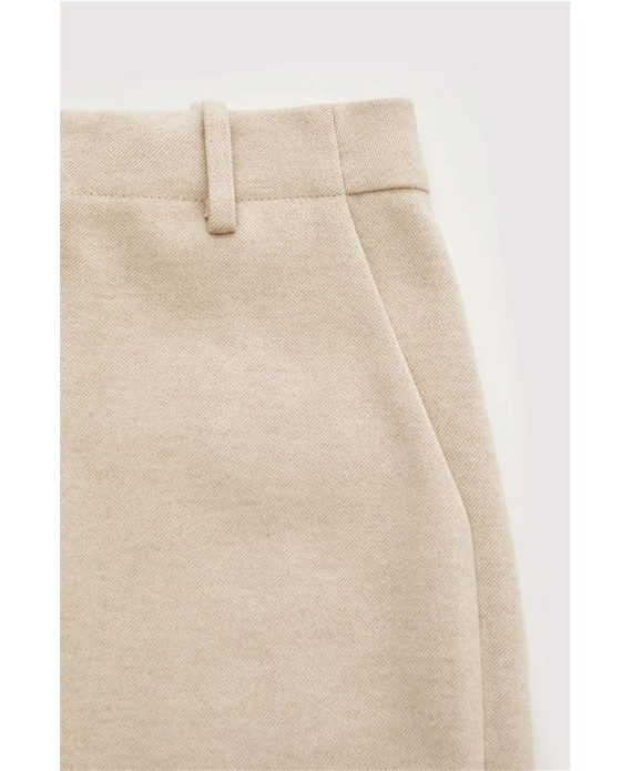 Women's Casual Business Office Nine-Point Pants Solid Color Slim Straight Trousers