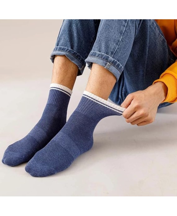 Men's Ankle Breathable Cotton Socks Mesh Tube Sports Socks Four Seasons Comfortable Running Casual Socks