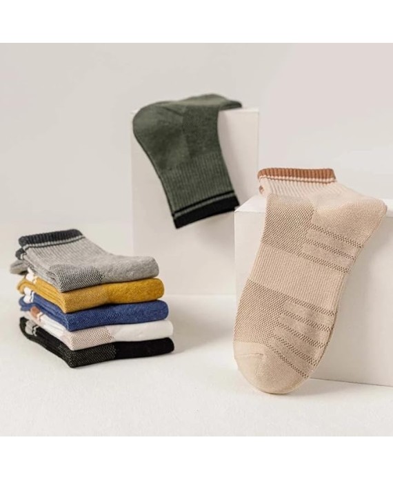 Men's Ankle Breathable Cotton Socks Mesh Tube Sports Socks Four Seasons Comfortable Running Casual Socks