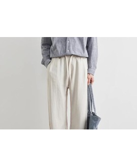 Men's Straight Summer Casual Pants Loose Outdoor Sports Breathable Solid Color Trousers